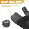 imageKuaiLu Womens Fuzzy Criss Cross Band Platform Slippers Arch Support Furry Faux Fur Ladies Open Toe Cozy Soft Plush Fleece Comfy House Shoes SandalsBlack