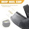 imageKuaiLu Womens Fuzzy Criss Cross Band Platform Slippers Arch Support Furry Faux Fur Ladies Open Toe Cozy Soft Plush Fleece Comfy House Shoes SandalsPlush Grey