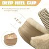 imageKuaiLu Womens Fuzzy Criss Cross Band Platform Slippers Arch Support Furry Faux Fur Ladies Open Toe Cozy Soft Plush Fleece Comfy House Shoes SandalsPlush Beige