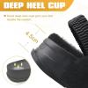 imageKuaiLu Womens Fuzzy Criss Cross Band Platform Slippers Arch Support Furry Faux Fur Ladies Open Toe Cozy Soft Plush Fleece Comfy House Shoes SandalsPlush Black