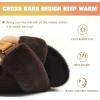 imageKuaiLu Womens Fuzzy Criss Cross Band Platform Slippers Arch Support Furry Faux Fur Ladies Open Toe Cozy Soft Plush Fleece Comfy House Shoes SandalsPlush Brown