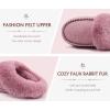 imageKuaiLu Womens Memory Foam Slippers with Cozy Fluff Plush Ladies Bedroom Pantuflas Comfy House Winter Moccasin Essential Trendy Slippers Comfortable Indoor Outdoor Rubber Sole Footwear US511Pink