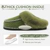 imageKuaiLu Womens Memory Foam Slippers with Cozy Fluff Plush Ladies Bedroom Pantuflas Comfy House Winter Moccasin Essential Trendy Slippers Comfortable Indoor Outdoor Rubber Sole Footwear US511Green