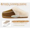 imageKuaiLu Womens Memory Foam Slippers with Cozy Fluff Plush Ladies Bedroom Pantuflas Comfy House Winter Moccasin Essential Trendy Slippers Comfortable Indoor Outdoor Rubber Sole Footwear US511Khaki