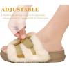 imageKuaiLu Womens Orthotic Slippers With Arch Support Soft Cushion Sandal Slippers for Woman Ladies Fashion Open Toe Faux Fur Platform Slipper Indoor Outdoor Size 612Plush Beige