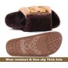 imageKuaiLu Womens Orthotic Slippers With Arch Support Soft Cushion Sandal Slippers for Woman Ladies Fashion Open Toe Faux Fur Platform Slipper Indoor Outdoor Size 612Plush Brown