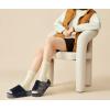 imageKuaiLu Womens Orthotic Slippers With Arch Support Soft Cushion Sandal Slippers for Woman Ladies Fashion Open Toe Faux Fur Platform Slipper Indoor Outdoor Size 612Plush Grey