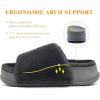 imageKuaiLu Womens Orthotic Slippers With Arch Support Soft Cushion Sandal Slippers for Woman Ladies Fashion Open Toe Faux Fur Platform Slipper Indoor Outdoor Size 612Plush Grey