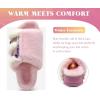 imageKuaiLu Womens Orthotic Slippers With Arch Support Soft Cushion Sandal Slippers for Woman Ladies Fashion Open Toe Faux Fur Platform Slipper Indoor Outdoor Size 612Plush Pink