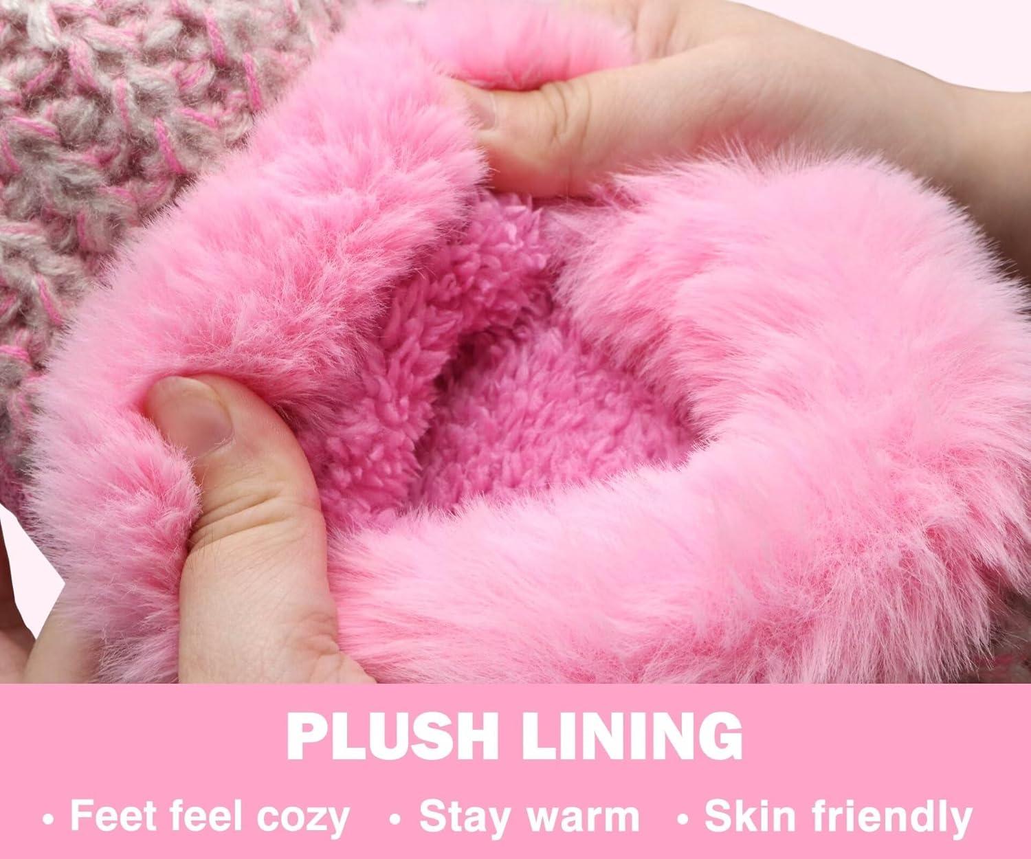 imageKuaiLu House Slippers for Women Comfortable Memory Foam Plaid Slipper Ladies Warm Fuzzy Plush Fur Lined Winter Home Shoes Orthotic Plantar Fasciitis Arch Support Indoor OutdoorRosego One Size Up