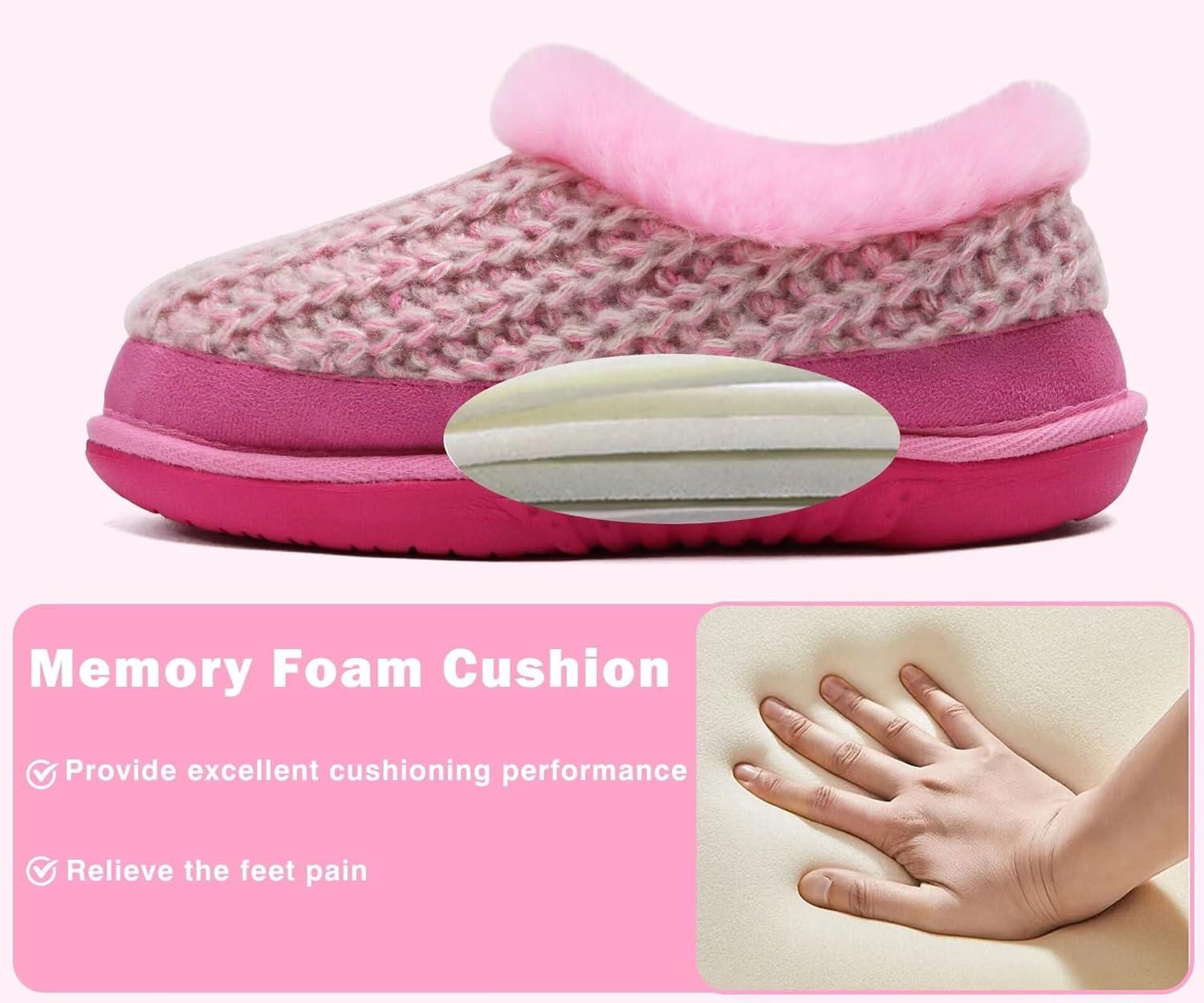 imageKuaiLu House Slippers for Women Comfortable Memory Foam Plaid Slipper Ladies Warm Fuzzy Plush Fur Lined Winter Home Shoes Orthotic Plantar Fasciitis Arch Support Indoor OutdoorRosego One Size Up