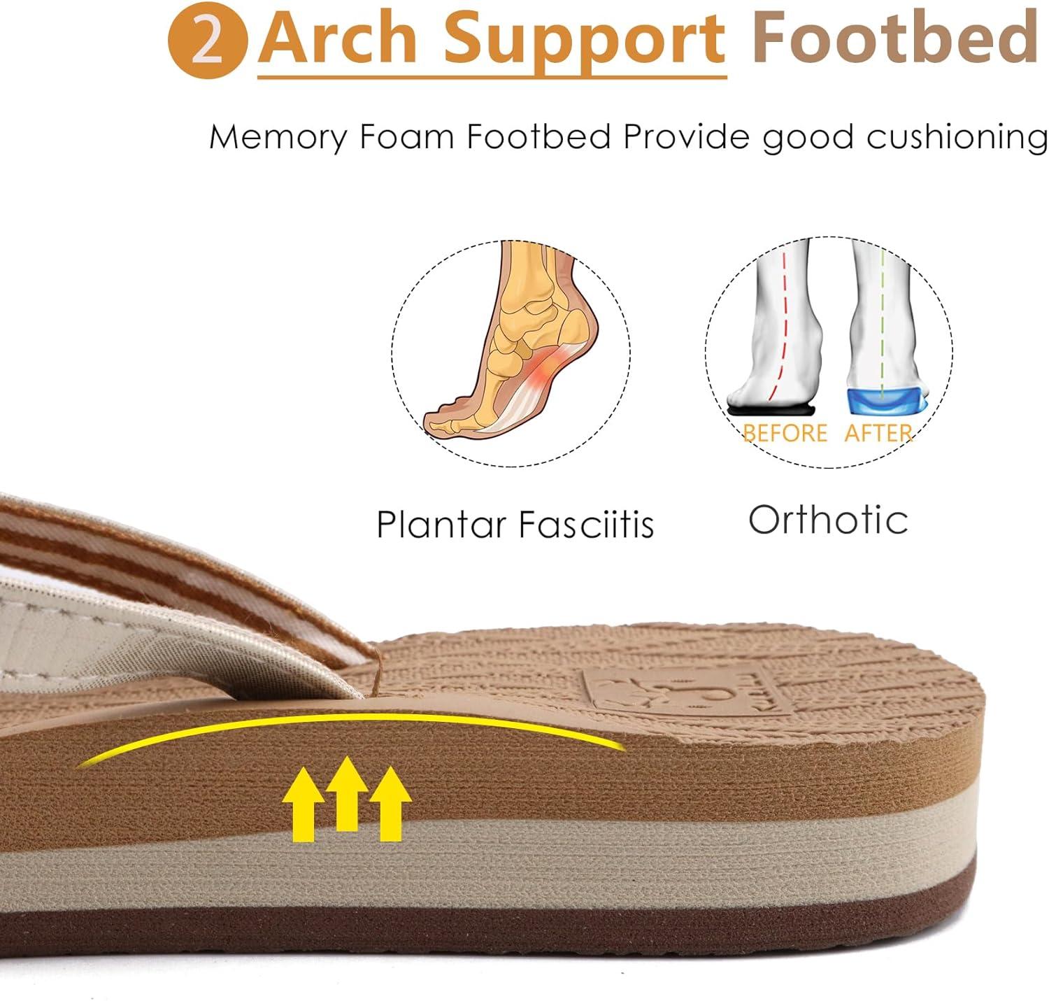 imageKuaiLu Womens Fashion Flip Flops Ladies Lightweight Summer Beach Yoga Mat Thong Sandals with Comfortable Arch SupportShiny Beige