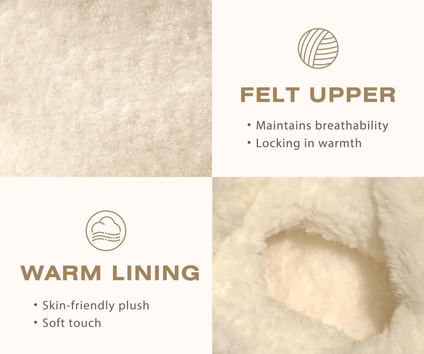 imageKuaiLu Womens House Platform Slippers Cozy Fuzzy Plush Knit Slipper Ladies Warm Fur Lined Winter Slip On Home Bedroom Thick Cushion Shoes Indoor Outdoor Hard SoleAll White