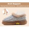 imageKuaiLu House Slippers for Women Comfortable Memory Foam Plaid Slipper Ladies Warm Fuzzy Plush Fur Lined Winter Home Shoes Orthotic Plantar Fasciitis Arch Support Indoor OutdoorBrowngo One Size Up