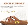 imageKuaiLu Womens Dressy Orthotic Flip Flops Trendy Comfortable Cushion Recovery Walking Criss Cross Thong Sandals Lightweight Yoga Foam Summer Slides with Plantar Fasciitis Arch SupportKhaki