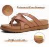 imageKuaiLu Womens Dressy Orthotic Flip Flops Trendy Comfortable Cushion Recovery Walking Criss Cross Thong Sandals Lightweight Yoga Foam Summer Slides with Plantar Fasciitis Arch SupportKhaki
