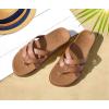 imageKuaiLu Womens Dressy Orthotic Flip Flops Trendy Comfortable Cushion Recovery Walking Criss Cross Thong Sandals Lightweight Yoga Foam Summer Slides with Plantar Fasciitis Arch SupportKhaki