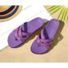 imageKuaiLu Womens Dressy Orthotic Flip Flops Trendy Comfortable Cushion Recovery Walking Criss Cross Thong Sandals Lightweight Yoga Foam Summer Slides with Plantar Fasciitis Arch SupportPurple