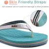 imageKuaiLu Womens Fashion Flip Flops Ladies Lightweight Summer Beach Yoga Mat Thong Sandals with Comfortable Arch SupportBlue Silver