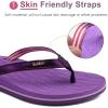 imageKuaiLu Womens Fashion Flip Flops Ladies Lightweight Summer Beach Yoga Mat Thong Sandals with Comfortable Arch SupportPurple
