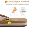 imageKuaiLu Womens Fashion Flip Flops Ladies Lightweight Summer Beach Yoga Mat Thong Sandals with Comfortable Arch SupportShiny Beige