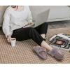 imageKuaiLu Womens Fluff Dual Memory Foam Slippers Ladies Cozy Arch Support Warm Scuff Slippers Slip on Comfy Winter House Shoes with NonSlip Indoor Outdoor Hard SoleGrey
