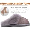 imageKuaiLu Womens Fluff Dual Memory Foam Slippers Ladies Cozy Arch Support Warm Scuff Slippers Slip on Comfy Winter House Shoes with NonSlip Indoor Outdoor Hard SoleGrey