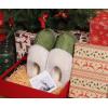 imageKuaiLu Womens Fluff Dual Memory Foam Slippers Ladies Cozy Arch Support Warm Scuff Slippers Slip on Comfy Winter House Shoes with NonSlip Indoor Outdoor Hard SoleGreen