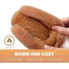 imageKuaiLu Womens Fluff Dual Memory Foam Slippers Ladies Cozy Arch Support Warm Scuff Slippers Slip on Comfy Winter House Shoes with NonSlip Indoor Outdoor Hard SoleWhite Khaki