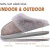 imageKuaiLu Womens Fluff Dual Memory Foam Slippers Ladies Cozy Arch Support Warm Scuff Slippers Slip on Comfy Winter House Shoes with NonSlip Indoor Outdoor Hard SoleGrey