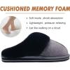 imageKuaiLu Womens Fluff Dual Memory Foam Slippers Ladies Cozy Arch Support Warm Scuff Slippers Slip on Comfy Winter House Shoes with NonSlip Indoor Outdoor Hard SoleBlack