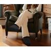 imageKuaiLu Womens House Platform Slippers Cozy Fuzzy Plush Knit Slipper Ladies Warm Fur Lined Winter Slip On Home Bedroom Thick Cushion Shoes Indoor Outdoor Hard SoleAll Black