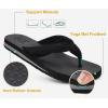 imageKuaiLu Flip Flops for Women with Arch Support Yoga Mat Comfortable Summer Beach Walking Thong Cushion Sandals Slip On Indoor OutdoorBlack