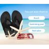 imageKuaiLu Flip Flops for Women with Arch Support Yoga Mat Comfortable Summer Beach Walking Thong Cushion Sandals Slip On Indoor OutdoorBlack