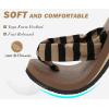 imageKuaiLu Flip Flops for Women with Arch Support Yoga Mat Comfortable Summer Beach Walking Thong Cushion Sandals Slip On Indoor OutdoorBrown Black