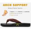 imageKuaiLu Flip Flops for Women with Arch Support Yoga Mat Comfortable Summer Beach Walking Thong Cushion Sandals Slip On Indoor OutdoorDark Brown