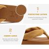 imageKuaiLu Flip Flops for Women with Arch Support Yoga Mat Comfortable Summer Beach Walking Thong Cushion Sandals Slip On Indoor OutdoorKhaki