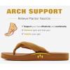 imageKuaiLu Flip Flops for Women with Arch Support Yoga Mat Comfortable Summer Beach Walking Thong Cushion Sandals Slip On Indoor OutdoorKhaki