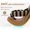 imageKuaiLu Flip Flops for Women with Arch Support Yoga Mat Comfortable Summer Beach Walking Thong Cushion Sandals Slip On Indoor OutdoorKhaki Black