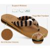imageKuaiLu Flip Flops for Women with Arch Support Yoga Mat Comfortable Summer Beach Walking Thong Cushion Sandals Slip On Indoor OutdoorKhaki Black