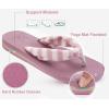 imageKuaiLu Flip Flops for Women with Arch Support Yoga Mat Comfortable Summer Beach Walking Thong Cushion Sandals Slip On Indoor OutdoorPink White