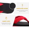imageKuaiLu Flip Flops for Women with Arch Support Yoga Mat Comfortable Summer Beach Walking Thong Cushion Sandals Slip On Indoor OutdoorRed Black