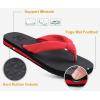 imageKuaiLu Flip Flops for Women with Arch Support Yoga Mat Comfortable Summer Beach Walking Thong Cushion Sandals Slip On Indoor OutdoorRed Black