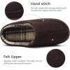 imageKuaiLu Mens Clog Slippers with Arch Support Suede Faux Fur Memory Foam Warm House Shoes Comfortable Slipon Mans Bedroom Indoor Outdoor Slippers Rubber SoleFelt Brown