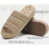 imageKuaiLu Mens Fashion Quilted Cottonblend Fabric Sandal Slippers Cozy Memory Foam IndoorOutdoor House Shoes with Lightweight Soft Cushion Footbed Hard Rubber SoleApricot Yellow