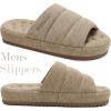 imageKuaiLu Mens Fashion Quilted Cottonblend Fabric Sandal Slippers Cozy Memory Foam IndoorOutdoor House Shoes with Lightweight Soft Cushion Footbed Hard Rubber SoleApricot Yellow