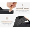 imageKuaiLu Mens Flip Flops Arch Support Comfortable Summer Beach Thong Sandals Yoga Foam Cushion Slip on SlippersBlack