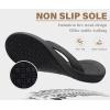 imageKuaiLu Mens Flip Flops Arch Support Comfortable Summer Beach Thong Sandals Yoga Foam Cushion Slip on SlippersBlack