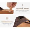 imageKuaiLu Mens Flip Flops Arch Support Comfortable Summer Beach Thong Sandals Yoga Foam Cushion Slip on SlippersKhaki