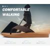 imageKuaiLu Mens Flip Flops Arch Support Comfortable Summer Beach Thong Sandals Yoga Foam Cushion Slip on SlippersKhaki